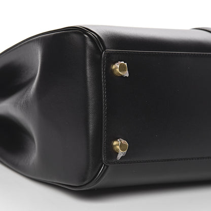 Celine Satinated Calfskin Medium 16 Top Handle Bag Black 9 of 12