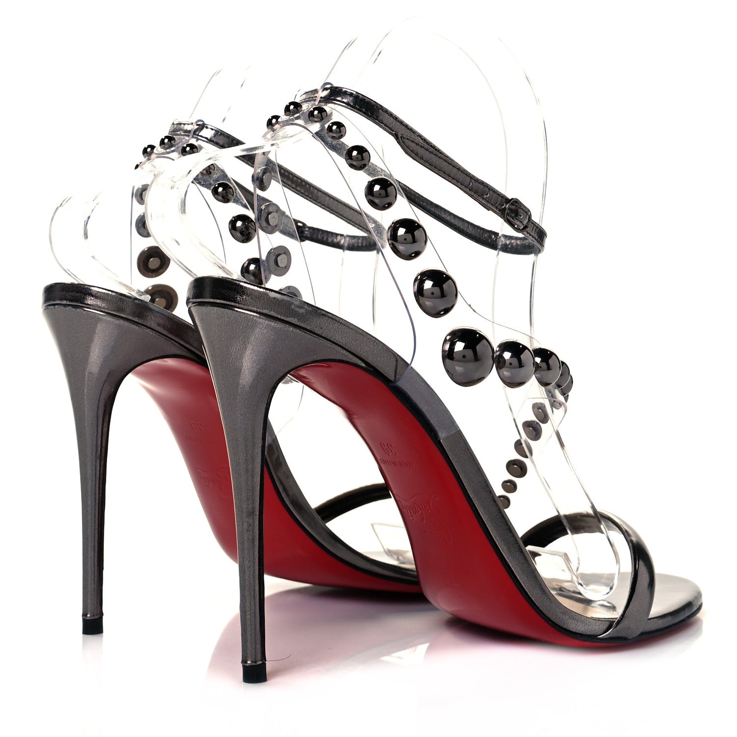 Specchio PVC Corinetta 100 Sandals 39 Gun Metal
