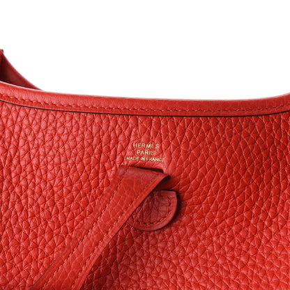 Hermes Taurillon Clemence Evelyne TPM Rouge Tomate 8 of 13