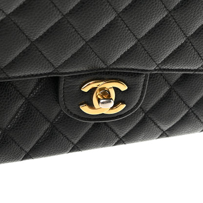 Chanel Caviar Quilted Medium Double Flap Black 15 of 16