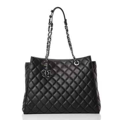 Chanel Calfskin Quilted Large Chic and Soft Shopping Tote Black 3 of 15