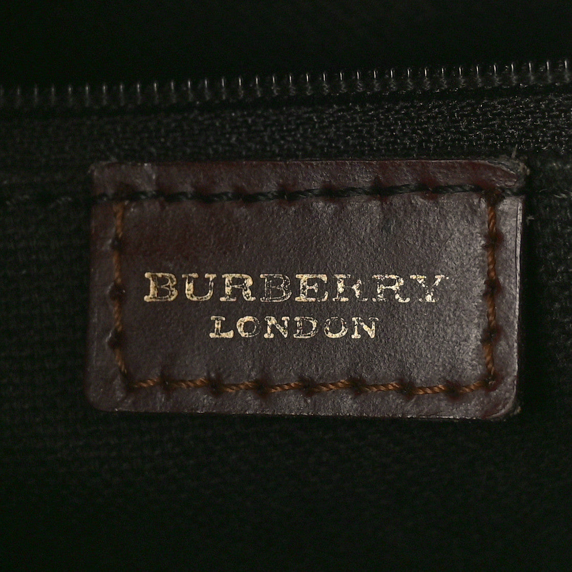 Burberry Haymarket Check Studded Small Tote Chocolate 6 of 12