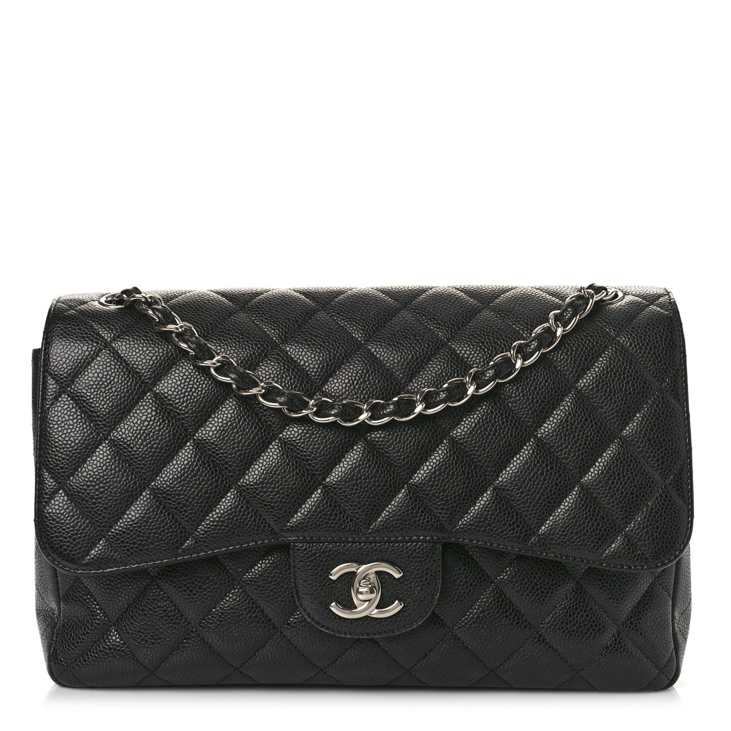 Chanel Caviar Quilted Jumbo Double Flap Black 1 of 17