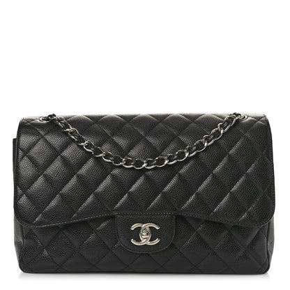 Chanel Caviar Quilted Jumbo Double Flap Black 1 of 17
