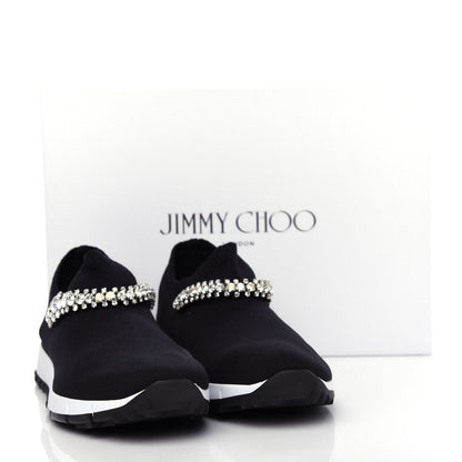 Jimmy Choo Knit Crystal Verona Sneaker 37.5 Black 10 of 10