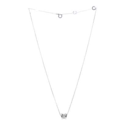 Bulgari 18K White Gold Diamond Small B.Zero1 Pave Pendant Necklace 3 of 9