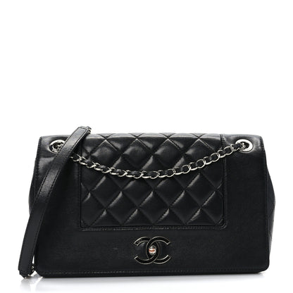Chanel Sheepskin Quilted Vintage Mademoiselle Flap Black 1 of 10