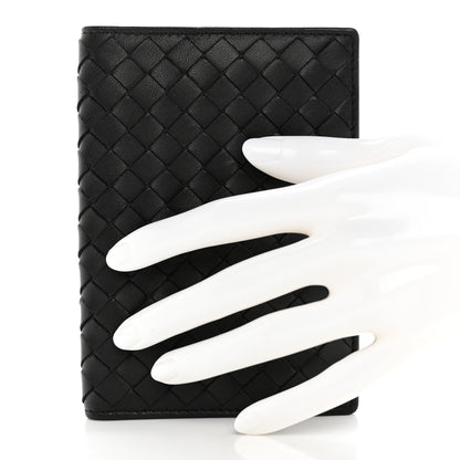 Bottega Veneta Nappa Intrecciato Passport Case Black 2 of 7