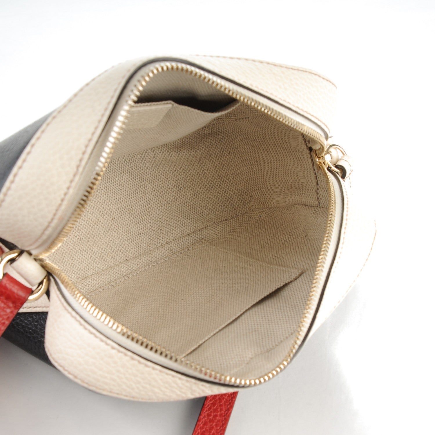 Gucci Dollar Calfskin Small Soho Disco Bag Blue Hibiscus Red Mystic White 5 of 7