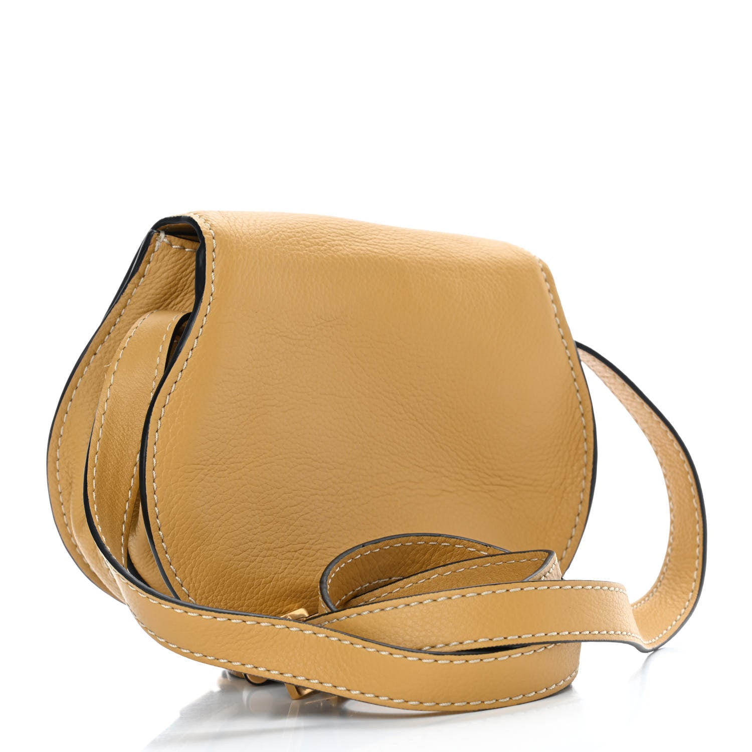 Chloe Calfskin Mini Marcie Round Crossbody Bag Dusty Yellow 2 of 5