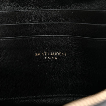 Saint Laurent Grain De Poudre Matelasse Monogram Mini Lou Camera Bag Black 7 of 10