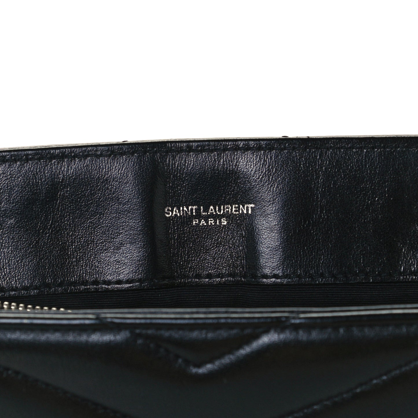 Calfskin Y Quilted Monogram Medium Loulou Chain Satchel Black