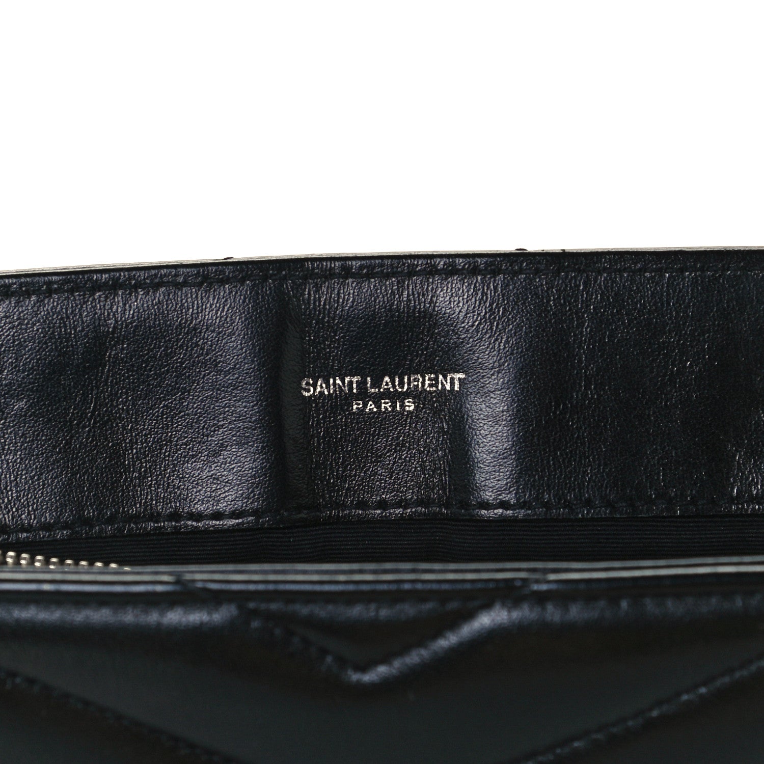 Saint Laurent Calfskin Y Quilted Monogram Medium Loulou Chain Satchel Black 6 of 11