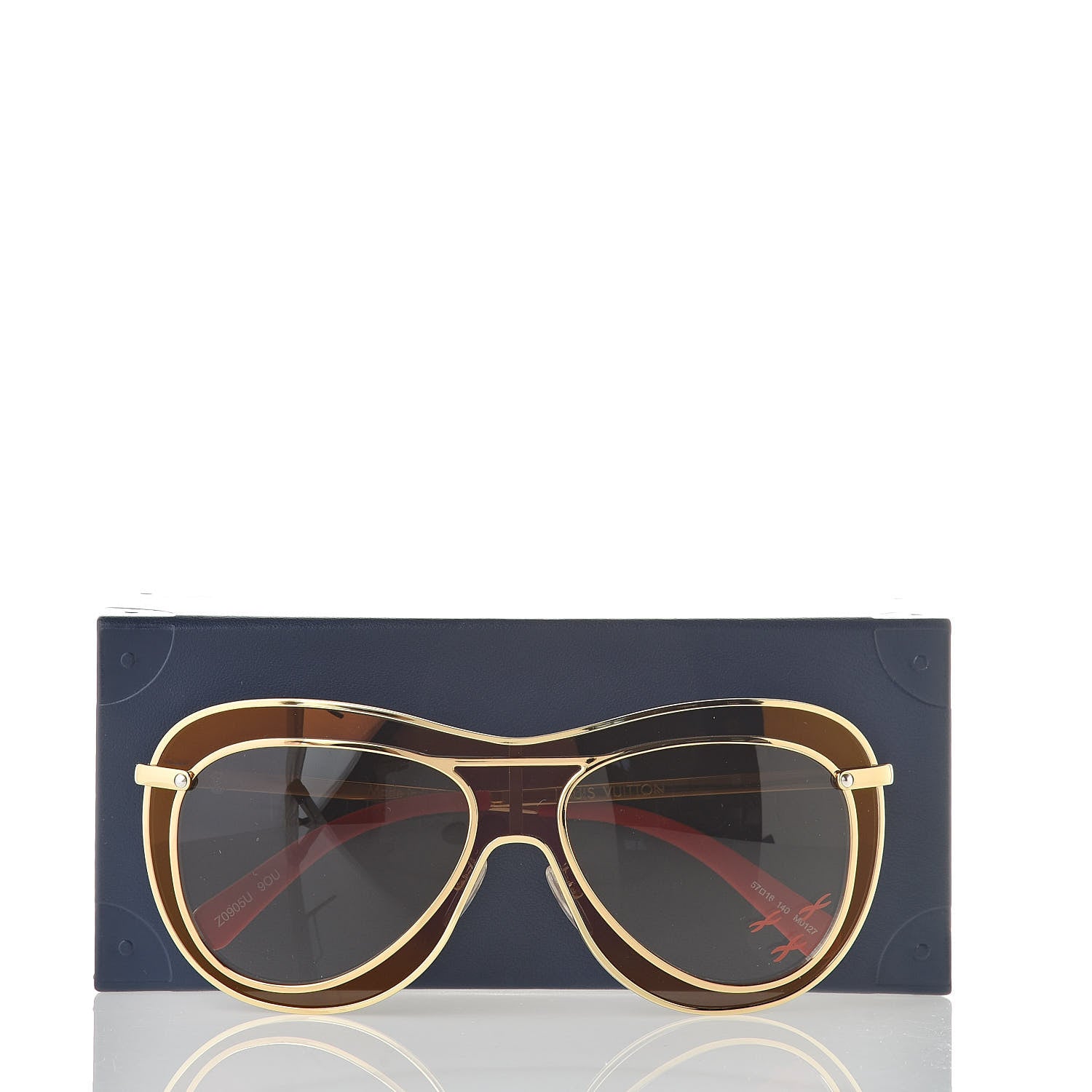 Louis Vuitton Aviator Sunglasses Z0905U Gold 8 of 8