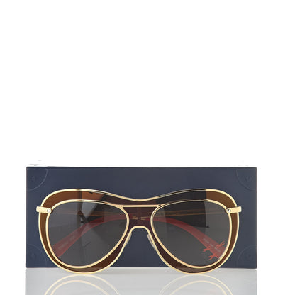 Louis Vuitton Aviator Sunglasses Z0905U Gold 8 of 8