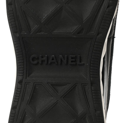 Chanel Velvet Calfskin Mixed Fibers CC Sneakers 38.5 Black 5 of 11