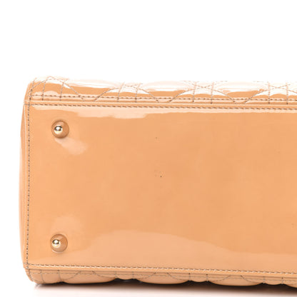 Christian Dior Patent Cannage Medium Lady Dior Beige 12 of 14