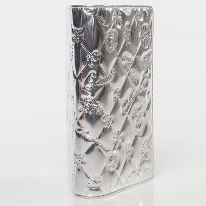 Chanel Patent Calfskin Lucky Symbols Yen Wallet Silver 3 of 8