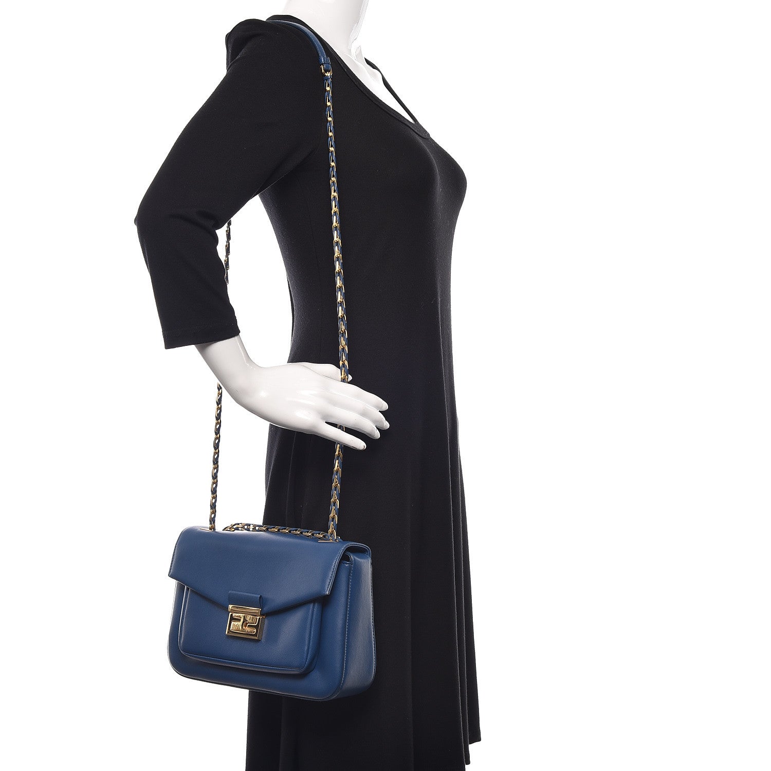 Fendi Nappa Be Baguette Crossbody Bag Iris 2 of 9