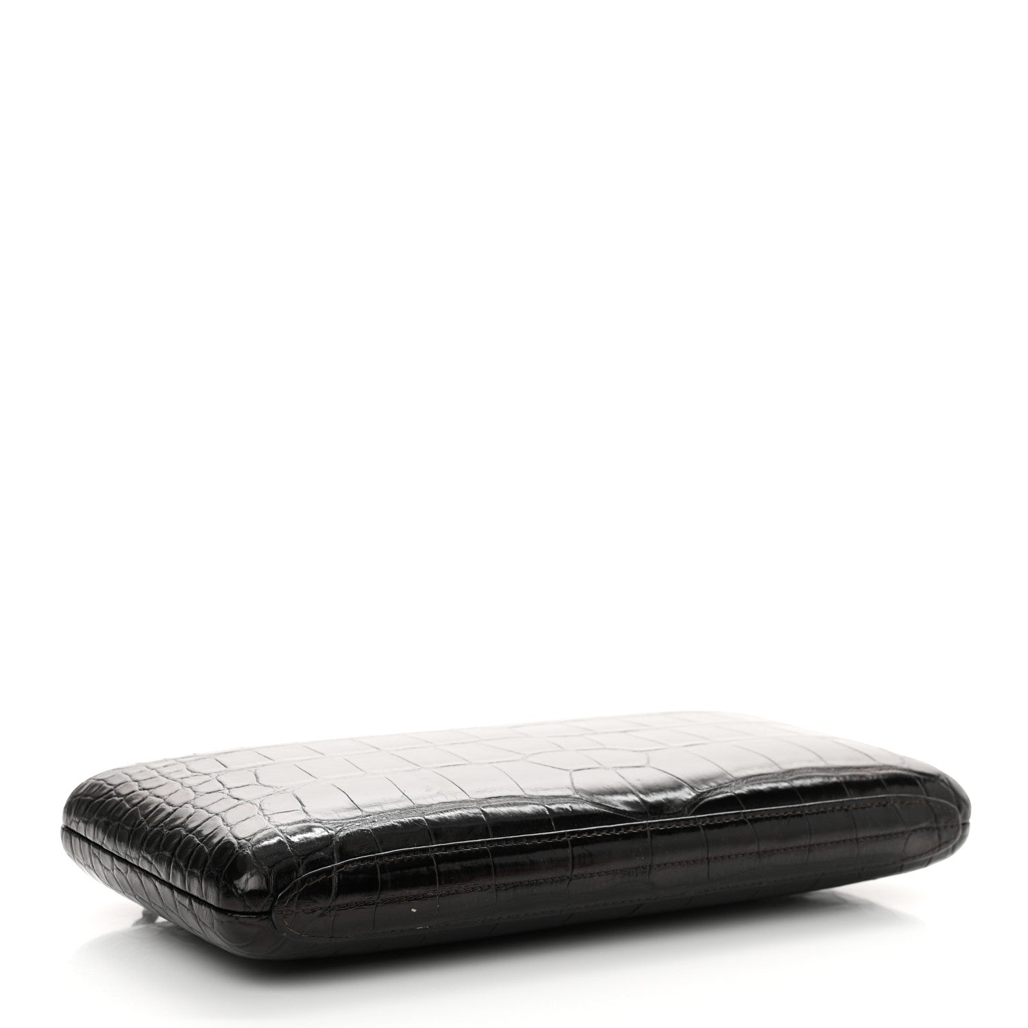 Chanel Alligator Chain Clutch Black 4 of 13
