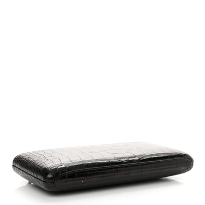 Chanel Alligator Chain Clutch Black 4 of 13