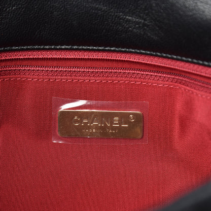 Chanel Goatskin Quilted Large 19 Flap Black 6 of 10