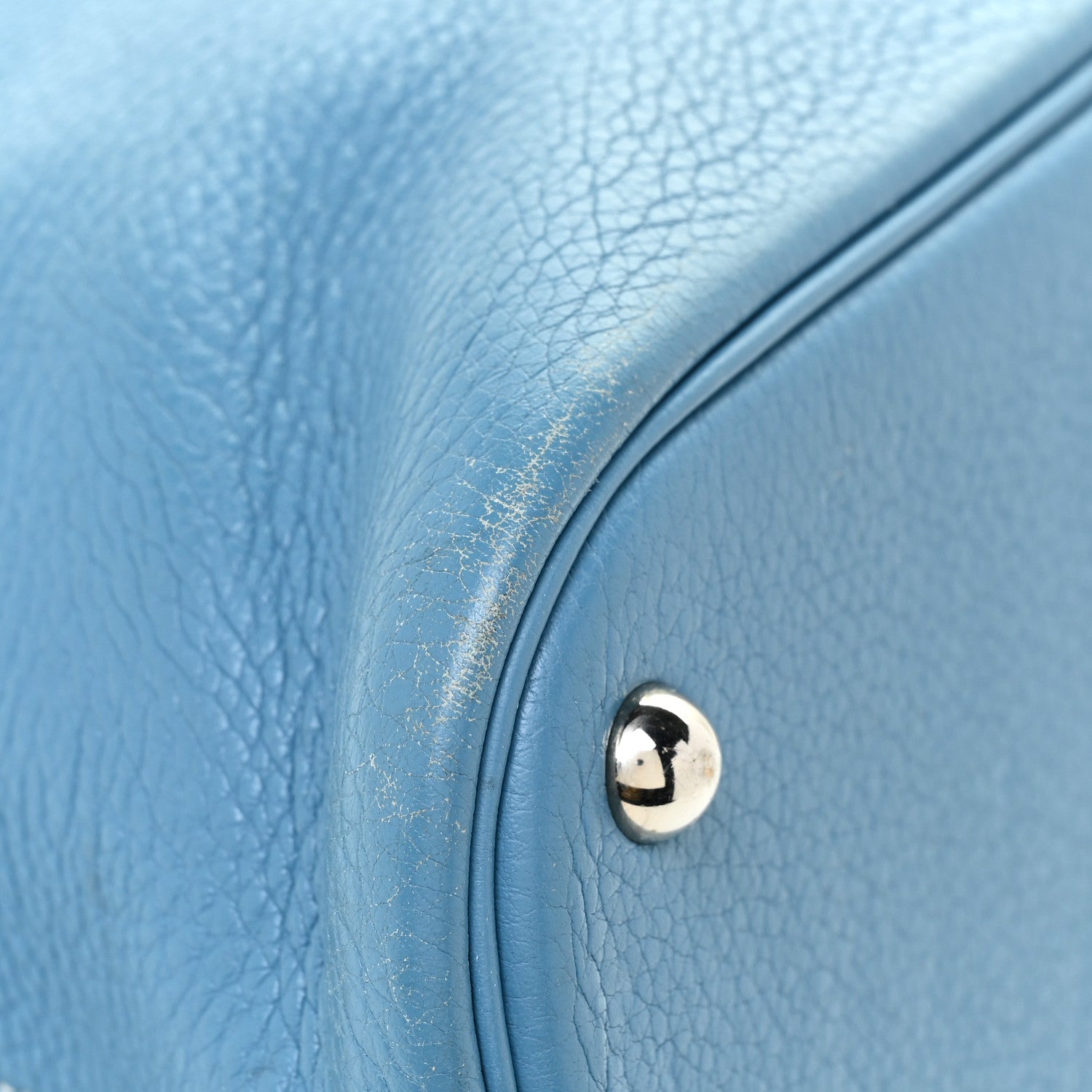 Hermes Taurillon Clemence Bolide 35 Bleu Jean 11 of 24