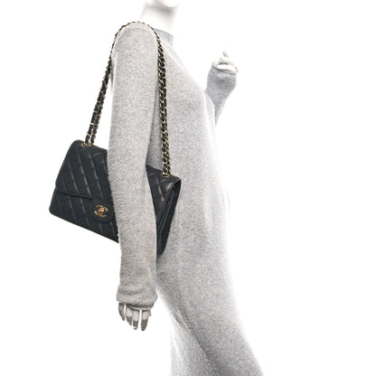 Chanel Caviar Quilted Jumbo Double Flap Black 2 of 11