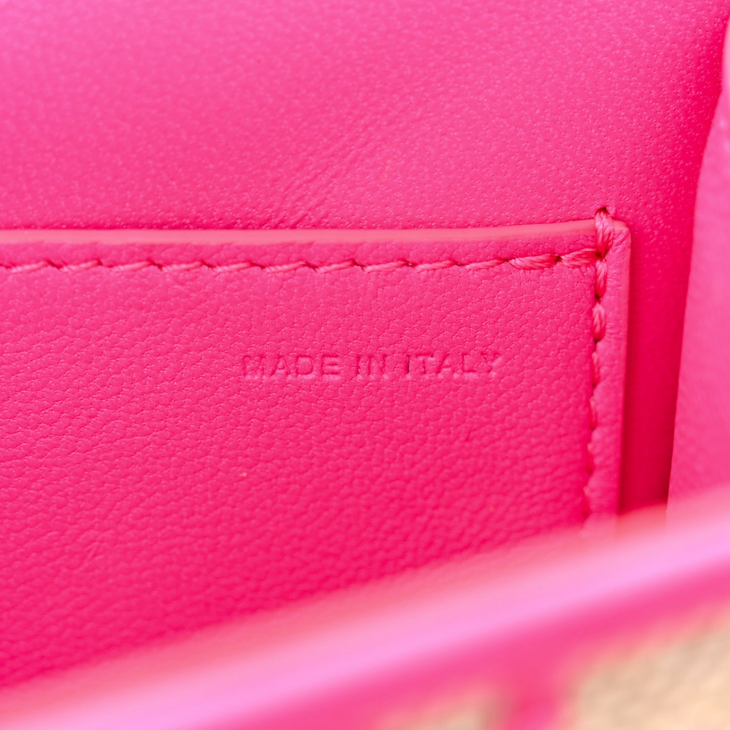 Toile Iconographe Goatskin Vlogo Small Loco Shoulder Bag Natural Pink PP