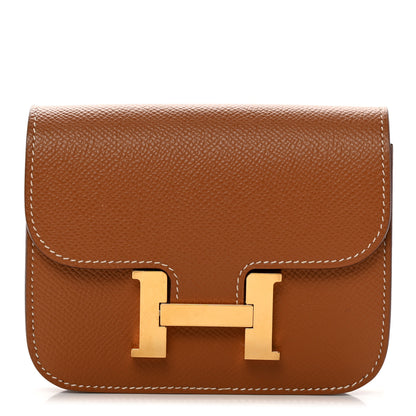 Hermes Epsom Constance Slim Wallet Gold 2 of 10