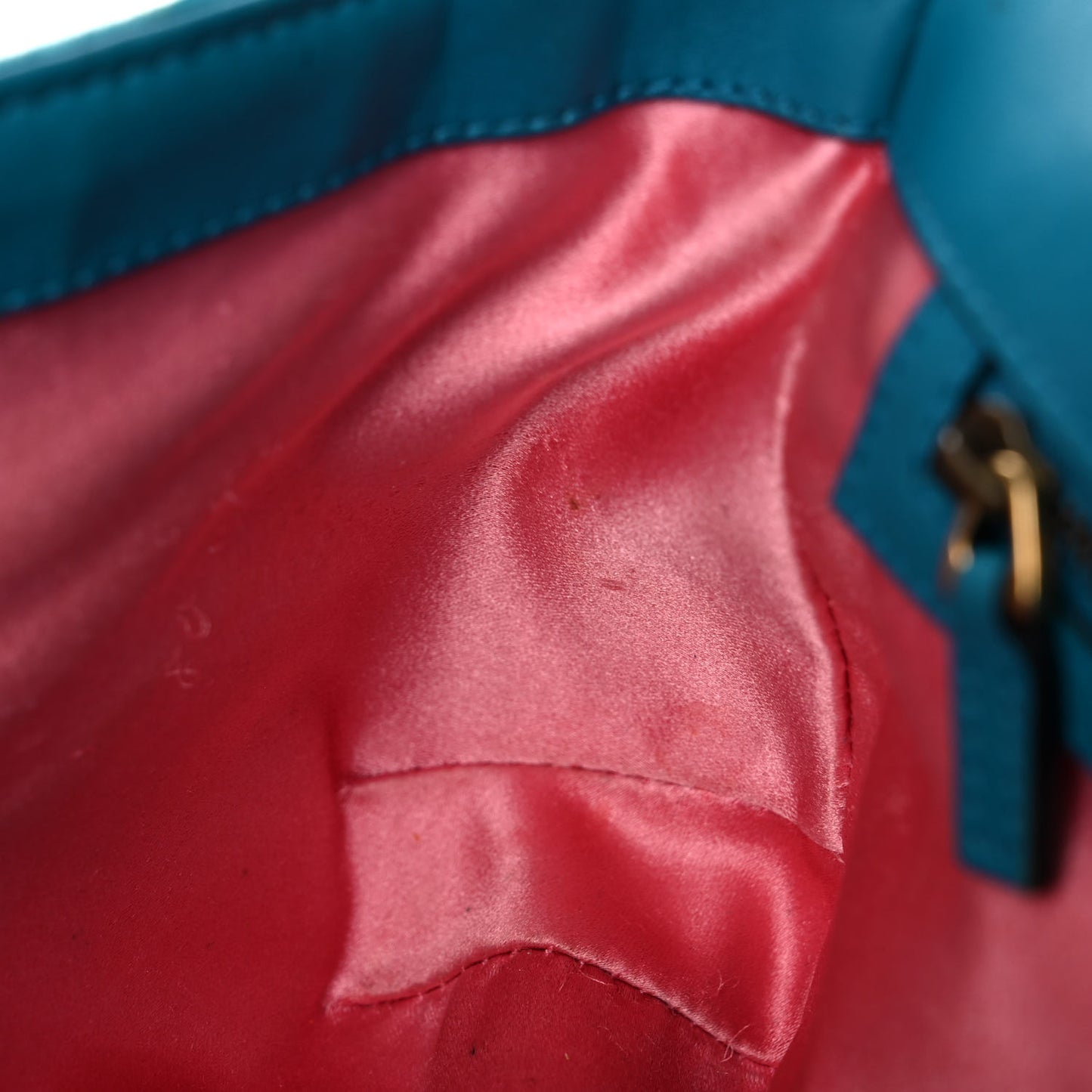 Velvet Matelasse Small GG Marmont Shoulder Bag Pavone Cyan