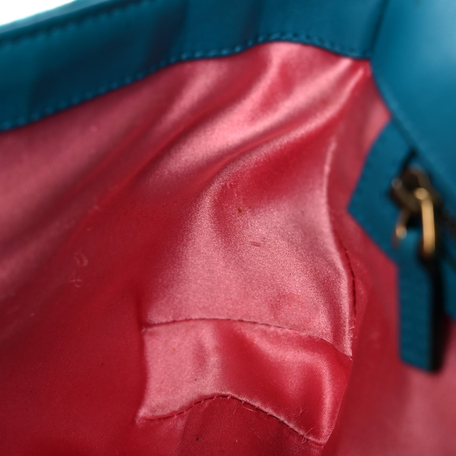 Gucci Velvet Matelasse Small GG Marmont Shoulder Bag Pavone Cyan 18 of 28