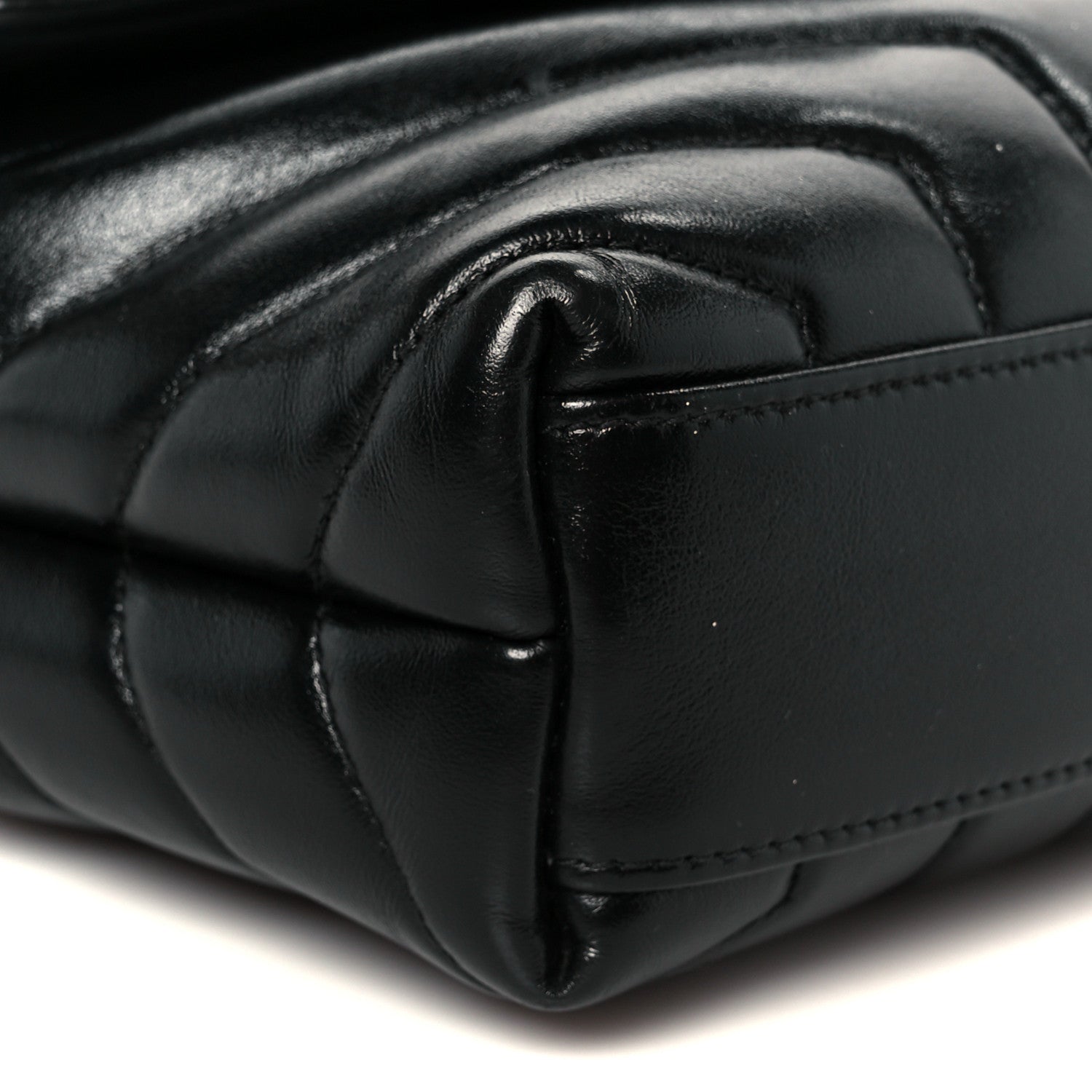Saint Laurent Calfskin Y Quilted Monogram Toy Loulou Crossbody Bag Black 10 of 12