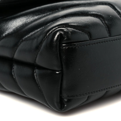 Saint Laurent Calfskin Y Quilted Monogram Toy Loulou Crossbody Bag Black 10 of 12