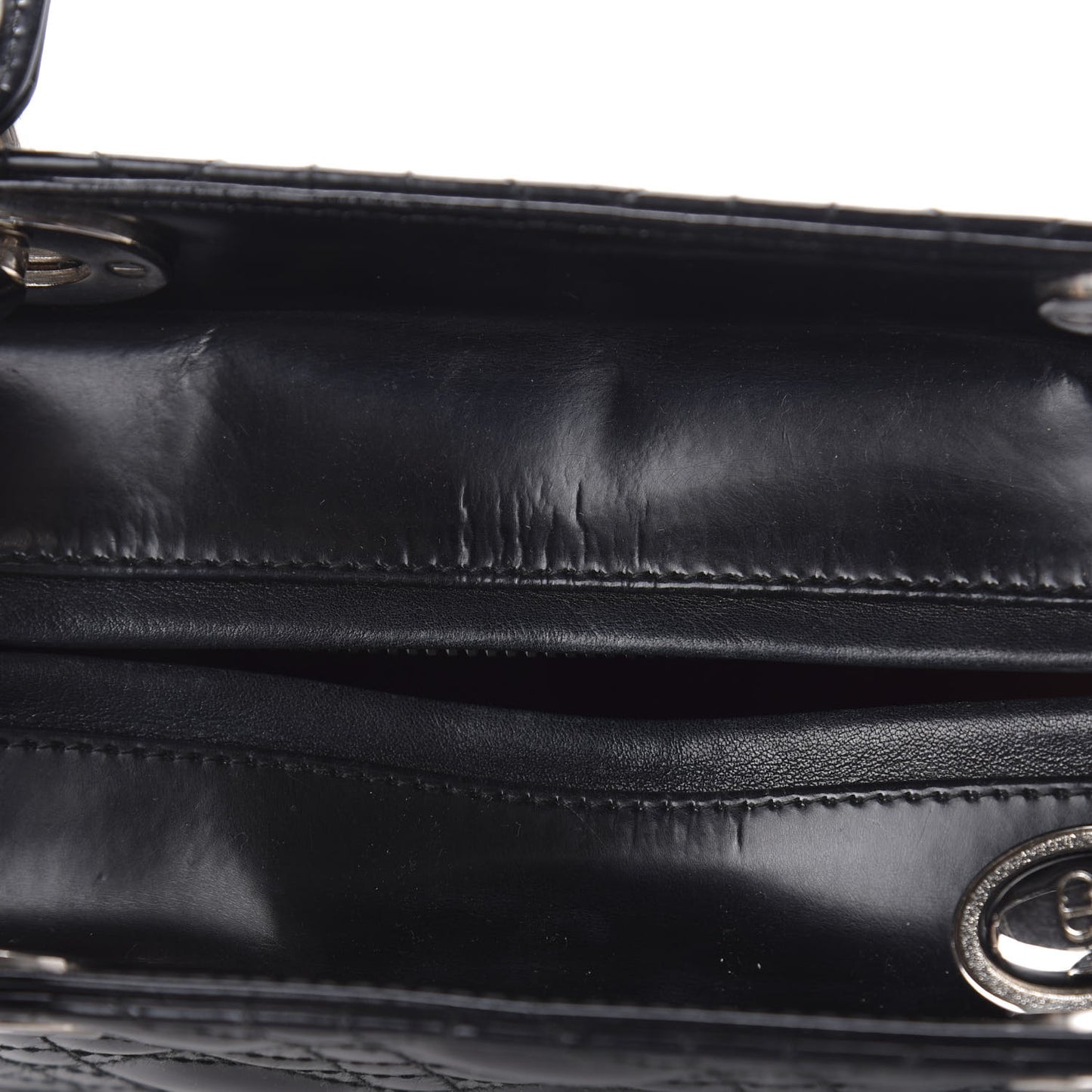 Lambskin Cannage Medium Lady Dior Black
