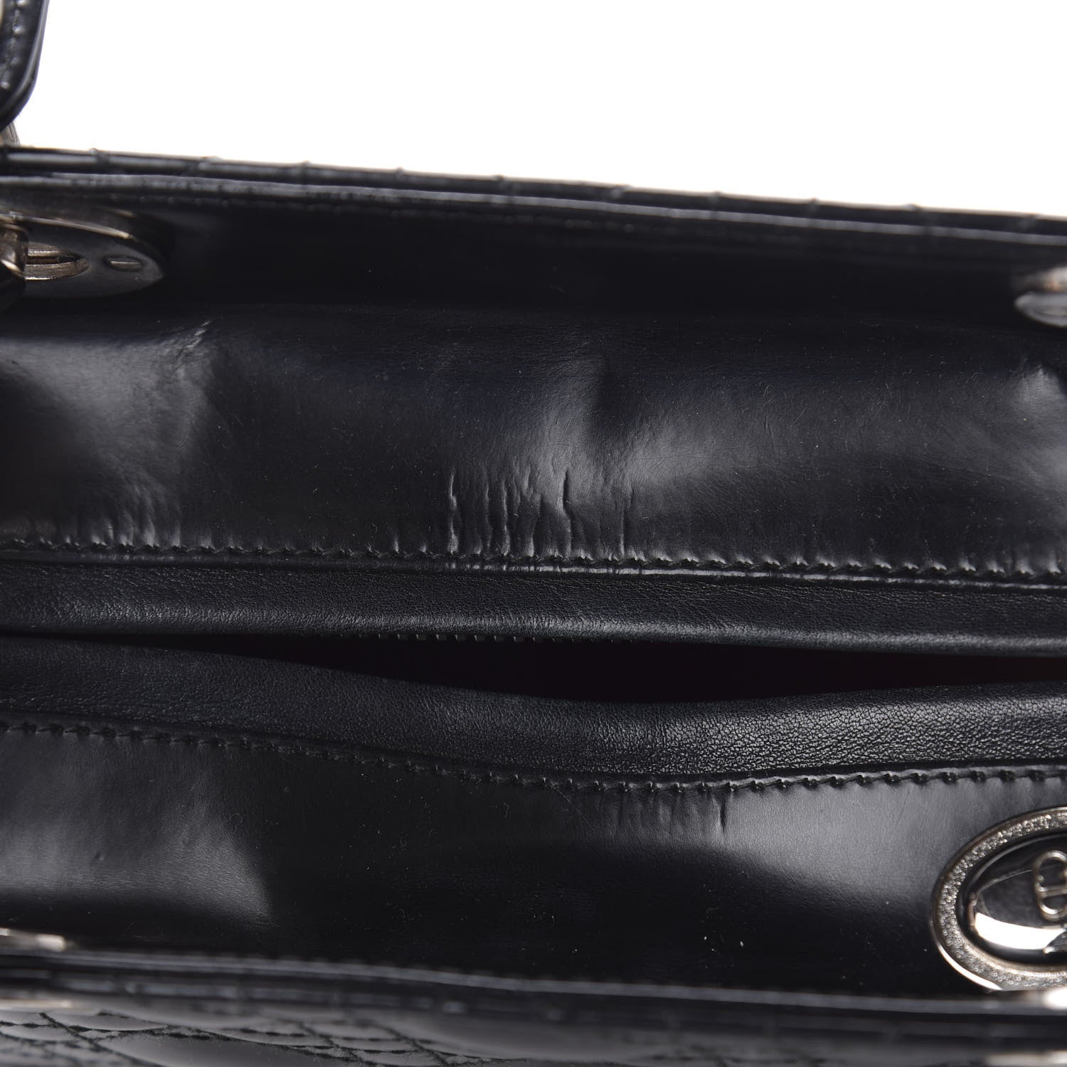 Christian Dior Lambskin Cannage Medium Lady Dior Black 11 of 11