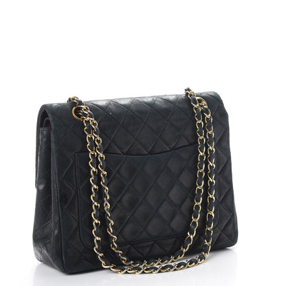 Chanel Lambskin Quilted Medium Double Flap Black 4 of 20