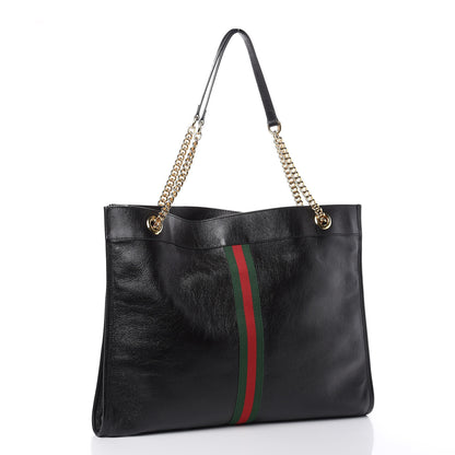 Gucci Calfskin Large Rajah Chain Tote Black 3 of 11
