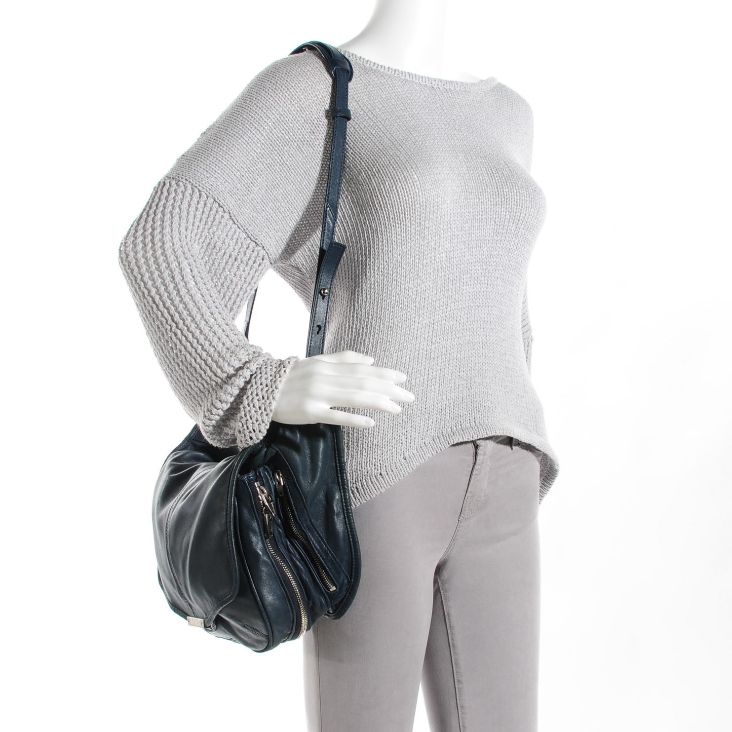 Washed Lambskin Iris Messenger Bag Ink