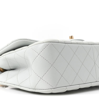Chanel Lambskin Quilted Small Sweet Camellia Flap Light Blue 8 of 9