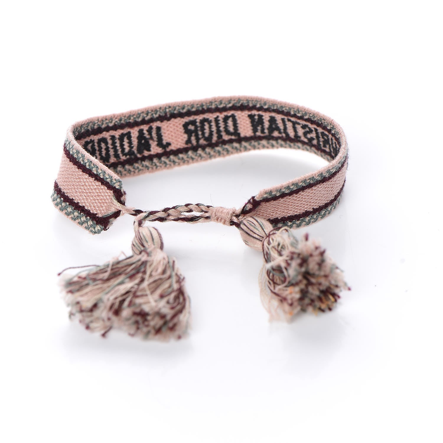 Christian Dior Woven Cotton J'Adior Friendship Bracelet Set Pink Multicolor 4 of 6
