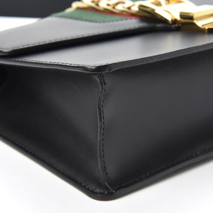 Gucci Calfskin Small Sylvie Shoulder Bag Black 5 of 9