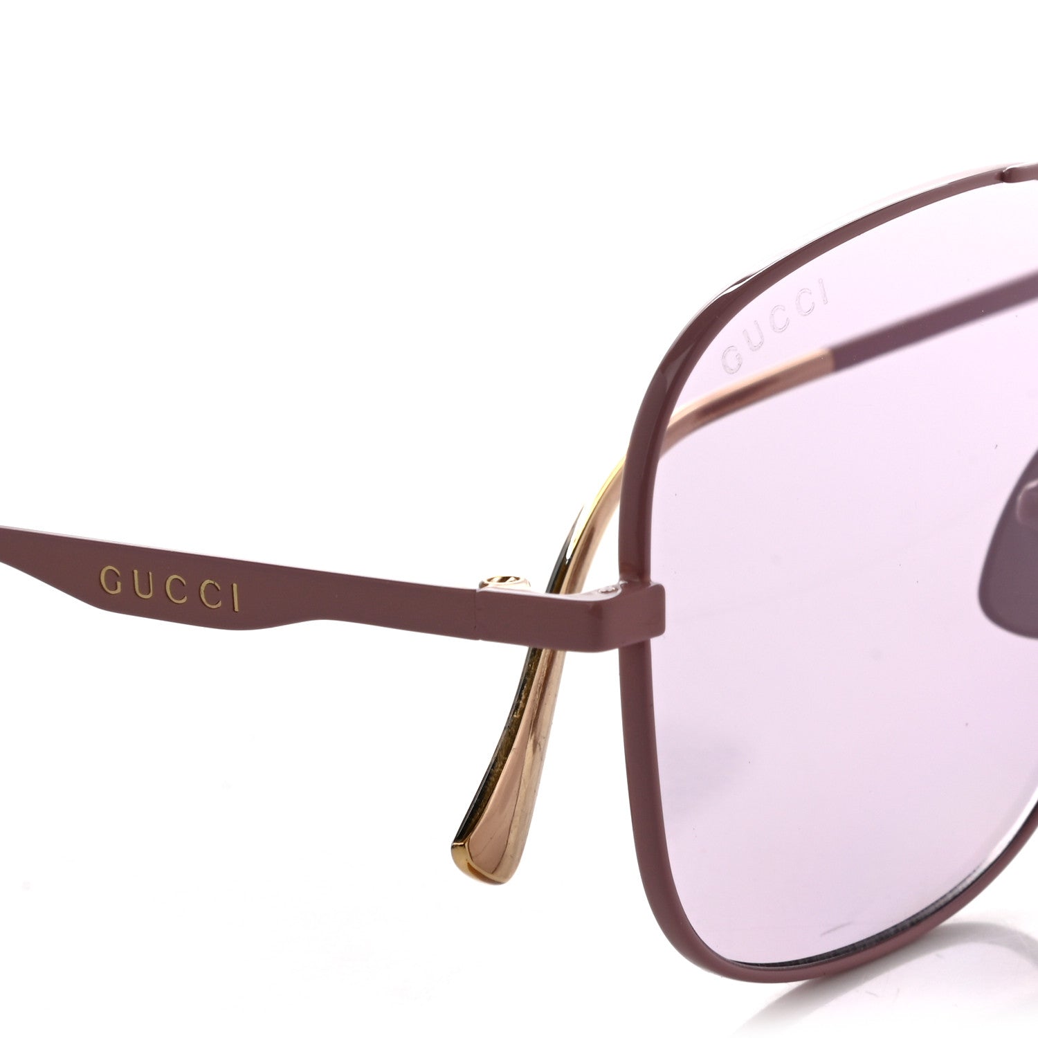Gucci Square Aviator Sunglasses GG0335S Violet 5 of 10