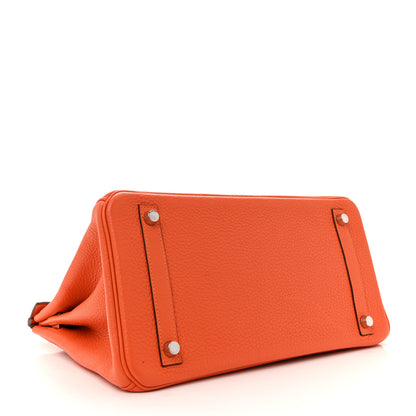 Hermes Taurillon Clemence Birkin 30 Feu 4 of 16