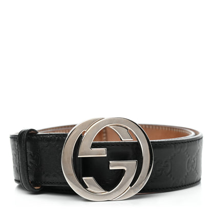 Gucci Guccissima Interlocking G Belt 95 38 Black 1 of 6