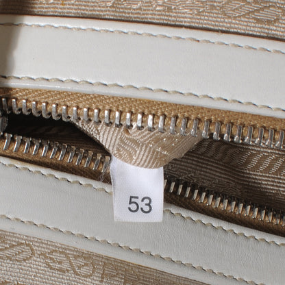 Prada Jacquard Logo Handbag Corda White 7 of 7