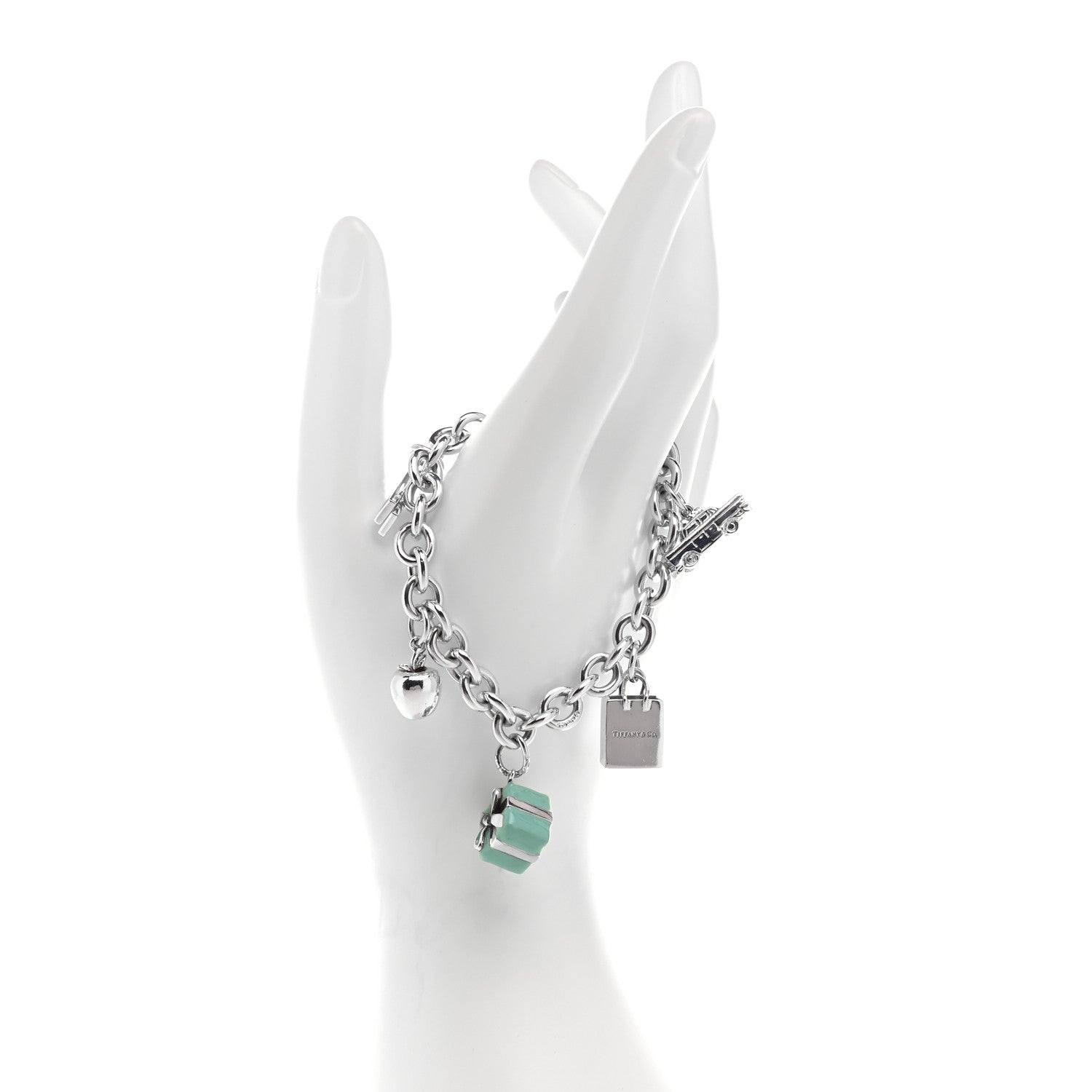 Tiffany Sterling Silver New York Manhattan Charm Bracelet 2 of 8