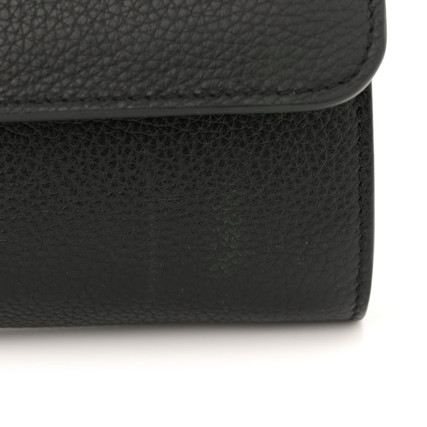 Versace Grained Calfskin Virtus Wallet On Chain Black 12 of 13