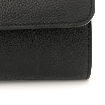 Versace Grained Calfskin Virtus Wallet On Chain Black 12 of 13