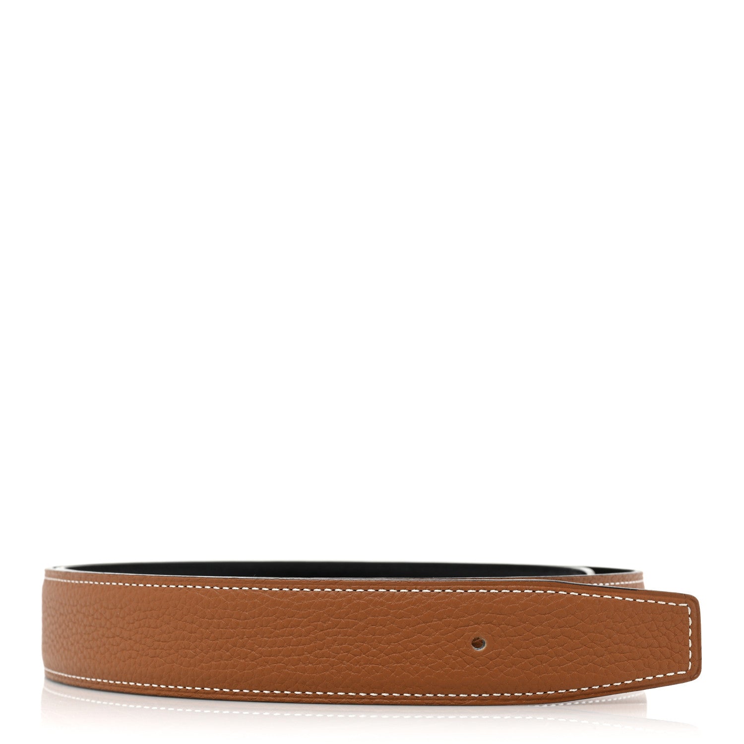 Hermes Box Togo 32mm Belt Strap 90 Black Gold 1 of 5